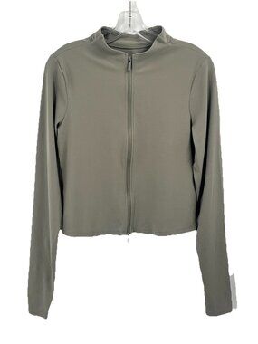 Nike Zenvy Dri Fit FV7423-320 Green Long Sleeve Activewear Full Zip Jacket Sz M